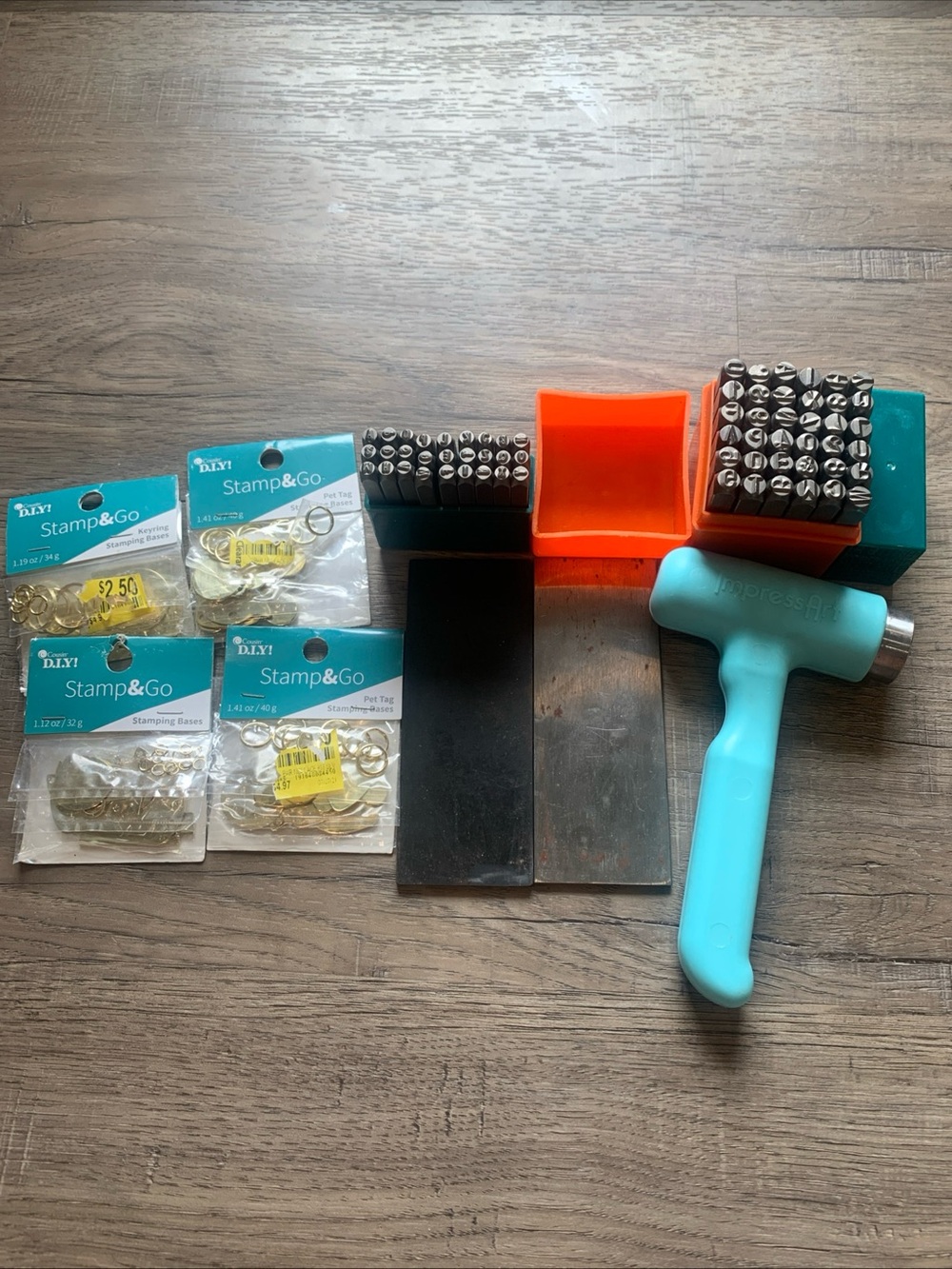 ImPressArt Metal Stamping Hammer Set with Letter & Number Stamps & Misc